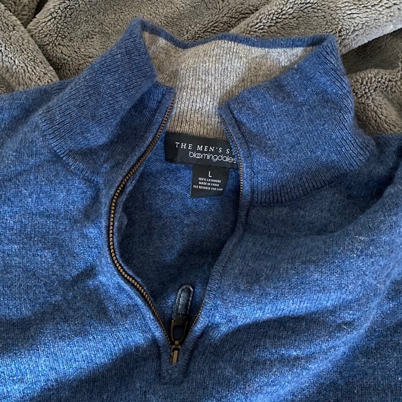 Cashmere Bloomingdales Quarter-zip sweater - Picture 2 of 4